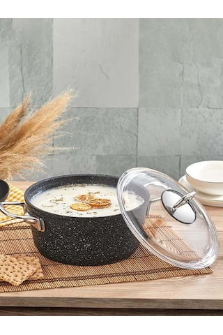 Black Lıne Derin Tencere 28 Cm Siyah