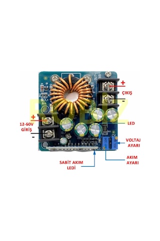 400w 12v / 60v 15a Voltaj Düşürücü Modül Güç Kaynağı Voltaj Ve Akım Ayarlanabilir Dc Dc Step Down