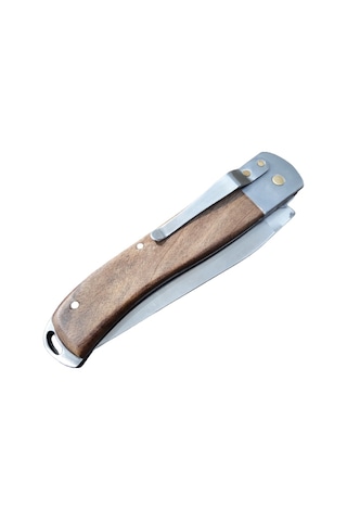 EL İŞÇİLİĞİ KİLİTLİ-KLİPSLİ Kamp ÇAKI 4116 ÇELİK 22CM AHŞAP SAP