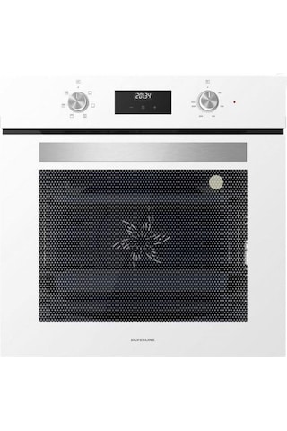 Silverline BO6502W02 - CS5665W01 2'li Beyaz Cam Ankastre Set