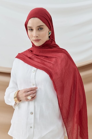 Aminenesil Modakaşmir Aya Şal Bordo Renk