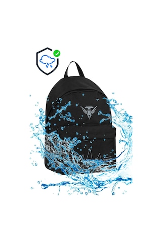 Geniş Hacimli Günlük Ve Okul Kullanımına Uygun Unisex Siyah Gri Sırt Çantası Pwcnt010 Siyah Gri