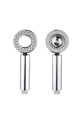 Zhltools Çift Taraflı Yüksek Basınç Su Akıtan Şampuan Hazneli Duş Başlığı Gümüş