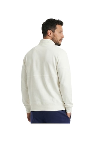 Sportive Nolan Zip Neck Erkek Beyaz Günlük Stil Sweatshirt 26ye0004-kbyz