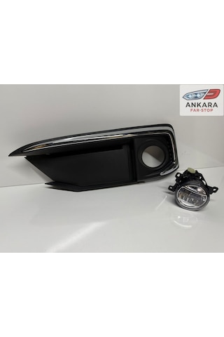 Honda Civic Fc5 2019-2021 Makyajlı Kasa Sis Lamba Ve Kapak Takımı Ön Sol Krom Tip Kapak + Ledli Sol Ön Sis