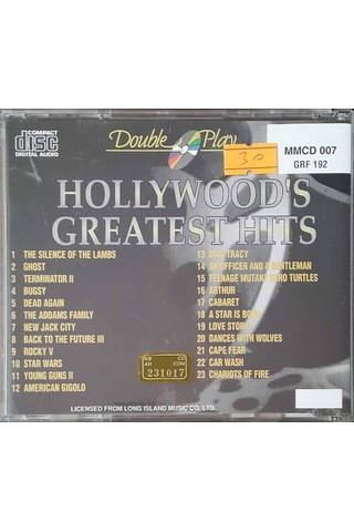 Plak Değildir Cd Dir Cd Hollywood's Greatest Hits Duble Play Cd