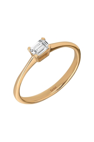 Sirius E Renk Emerald Kesim Pırlanta Tektaş Yüzük 0831R0033
