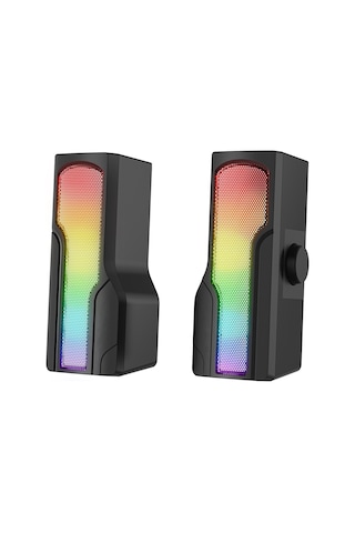 Rampage Arty X13 2.0 Bluetooth'lu Rms 3w 2 Rgb Işıklı Multimedia Usb 5v 45db Gaming Oyuncu Speaker