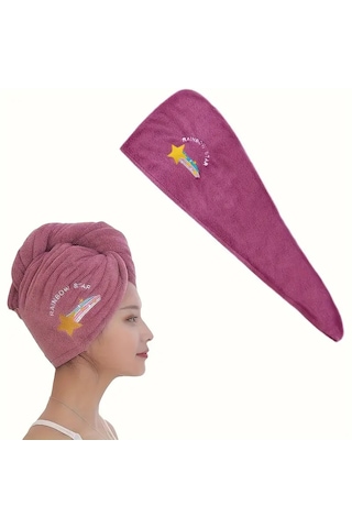 Hızlı Kuruyan Mikrofiber Saç Havlusu Mor
