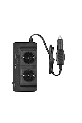 200w Araba Güç İnvertörü Dc 12v'den Ac 220v Dönüştürücü 2 Ac Çıkışı 4 Usb Portu Açma/kapama Anahtarı-siyah