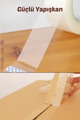 Hotmelt Koli Bandı 1. Kalite Şeffaf Renkli Güçlü Yapışkan 100 M