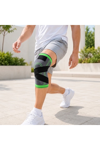 Ayarlanabilir Diz Desteği Çapraz Bantlı Spor Koşu Fitness Dizliği