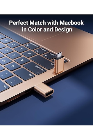 Usb-c To Usb 3.0 Adaptör 2 Li Set Kompakt Altın Dönüştürücü Yüksek Performanslı Pratik Seti