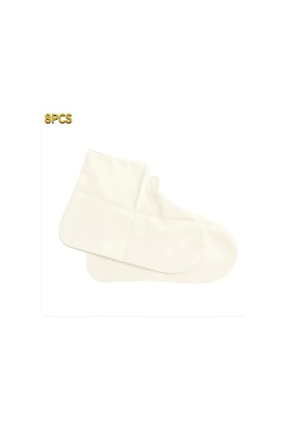 Willowhaven 8 Çift Su Geçirmez Lateks Ayakkabı Kılıfı - Unisex Tek Beden Beyaz Altın