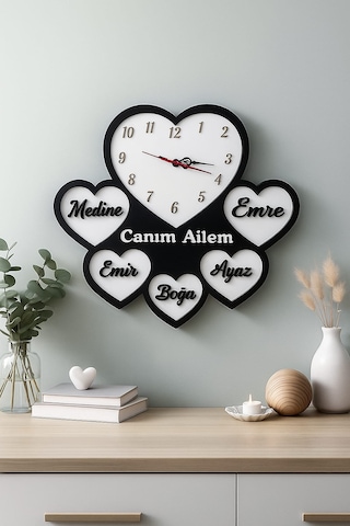 Yeni Tasarım Modern Duvar Saati Şık Ve Kalite Bir Arada No:1008 Beyaz