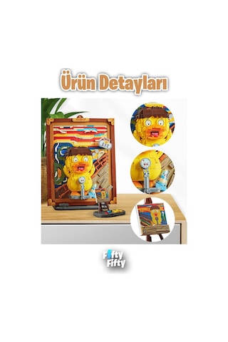 Loz Creative Serisi Şövale Figürlü Ve Tablo 893 Parça Oyuncak Yapım Seti Fflz-1288