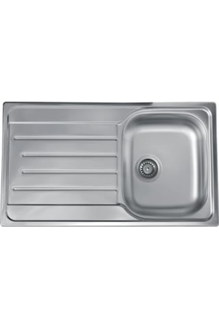 Livinox Dorian Tek Gözlü Desenli Sol Damlalıklı Paslanmaz Çelik Mutfak Eviyesi Inox 86 x 50