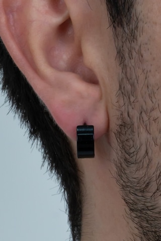 Kalın 6 MM Düz Unisex Erkek Bayan Çelik Küpe Çifti 2 Renk Mse9