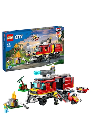 LEGO® City İtfaiye Komuta Kamyonu 60374 7+ Yaratıcı Oyuncak Yapım Seti (502 Parça)