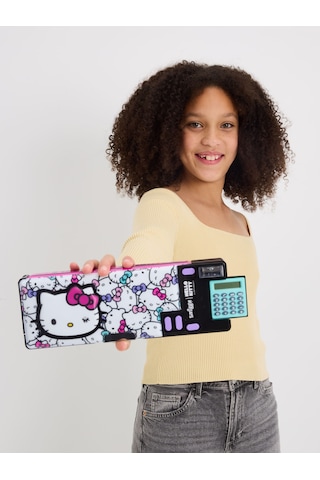 Smiggle - Hello Kitty Hesap Makineli Otomatik Kalem Kutusu Desenli