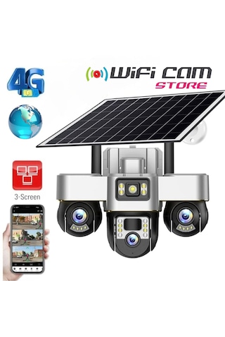3 Motorlu V380 4g Solar Kamera