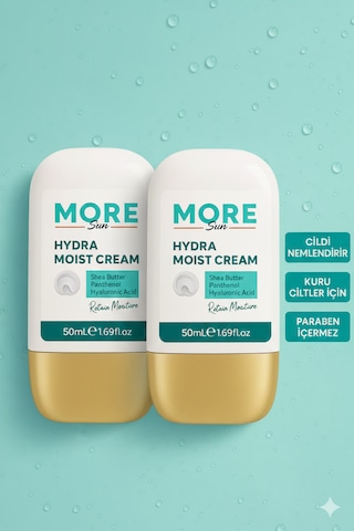Moresun Hydra Moist Cream - Su Bazlı El Ve Yüz Nemlendirici 2'li