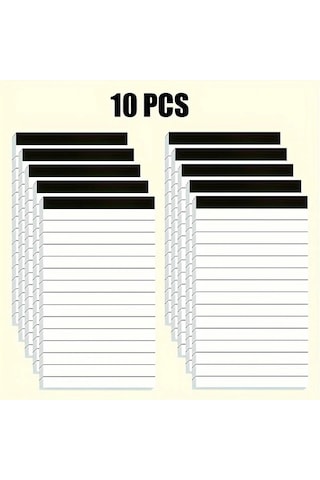 Elmpaly 10 Adet Beyaz Not Defteri 3x5 İnç 30 Yaprak Okul Ofis Yazı Defteri