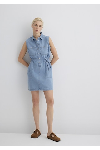 Mavi - Simla Gold Klasik Açık Mavi Jean Elbise 1310659-89757 Açık Mavi