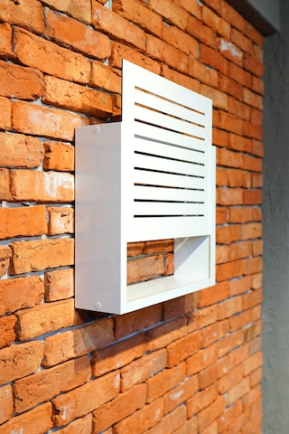 Modem Saklama Kutusu Sürgülü Yukarı Açılır 35y 40g Çizgili Beyaz