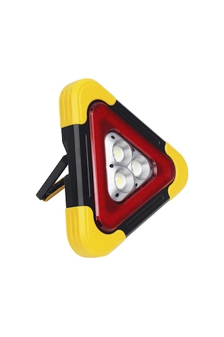 electroon HB-7709 Solar Şarjlı Üçgen Reflektör Işıklı İkaz Lambası Siyah