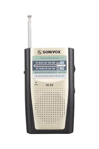 Sonivox VS-R2 Mini Fm Radyo Krem