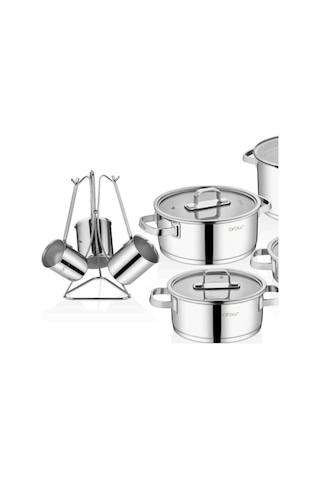 Arow Tr-4343 Venita 14 Parça Çelik Çeyiz Seti Gümüş