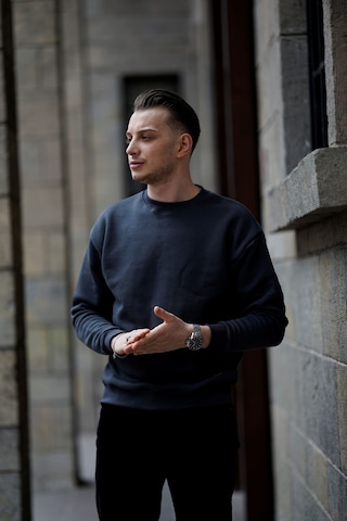 Mavona Premium 3 İplik Şardonlu Erkek Gri Oversize Bisiklet Yaka Sweatshirt - %85 Pamuk %15 Likra
