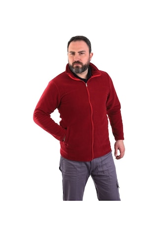 Eser - Fermuarlı Polar Mont - Bordo