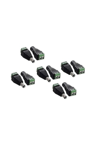 Çift Dc Konnektörler 5,5x2,1 Mm 12 V Güç Erkek/dişi Jak Cctv
