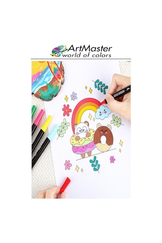 A5 Eskiz Defteri 50 Yaprak 100 Gr 1 Adet 48 Renk Marker Kalem Çift Taraflı Touch Çift Uçlu Eskiz Defteri Boya Seti