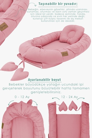 Babynest Ortopedik Bebek Yatağı, Anne Yanı Bebek Yatağı, Ergonomik Tasarım, Morremix Serisi