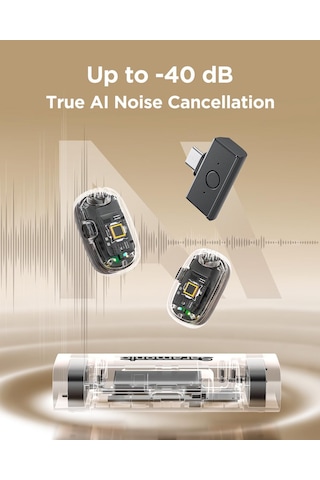 Saramonic Air Se Kablosuz Yaka Mikrofonu, 48khz/24bit, Apple Uyumlu iPhone, Android, Pc İçin Usb-c Ve Yıldırım Mini Mikrofon, Vlog, Yayın, Youtube, Röportajlar İçin Yaka Mikrofonu