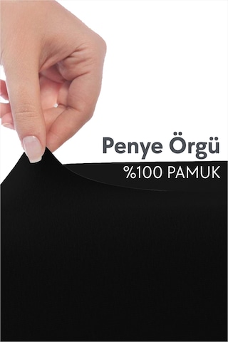 Calmera %100 Pamuk Penye Lastikli Çarşaf Tek Kişilik 90x190 - 100x200 - 120x200 Siyah
