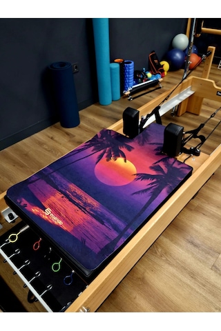 Reformer Pilates Mat ' Kaymaz' -'summer Sunset' Renkli