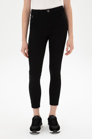 U.s. Polo Assn. Kadın Siyah Pantolon Kanvas-chino 50316852-vr046 Siyah