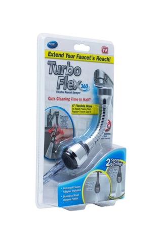 Turbo Flex 2 Aşamalı Plastik Esnek Musluk Başlığı Beyaz