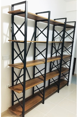 Metingüneşmobilya Günes Metal Dekoratif Ahşap Kitaplık 200X230 Cm