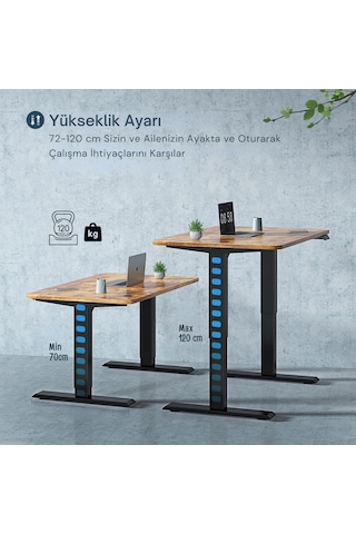 Yükseklik Ayarlanabilir Masa Çift Motor Mobil Kontrol Tablasız