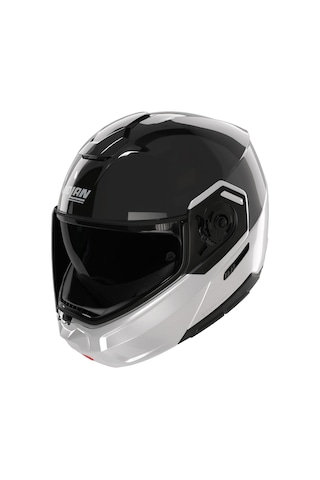 Nolan N90.3 Verniciatura Speciale 343 Çeneden Açılır Kask Siyah Beyaz Gri
