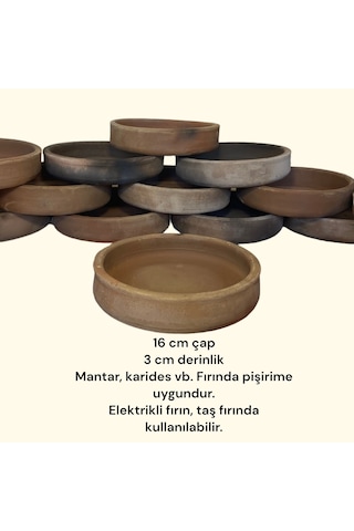 Tekli Toprak Güveç Pişirme Kabı 16 Cm