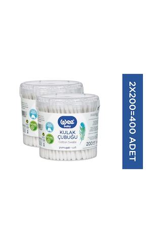 Wee Baby Kulak Temizleme Çubuğu Seti (200x2 400 Adet)