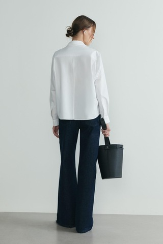 Suud Collection Beyaz Penny Basic Gömlek