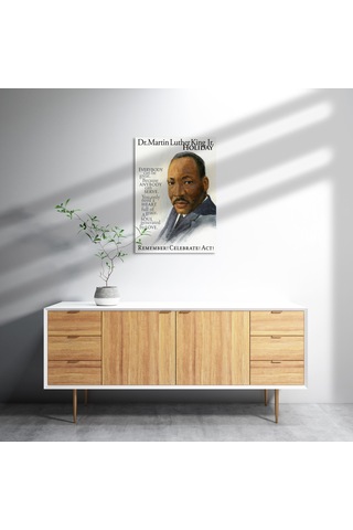 Cakasepetim Martin Luther King Ve Özlü Sözler Ahşap Mdf Tablo