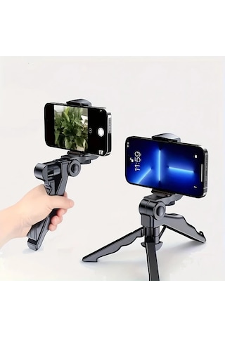 Motion003 Koyu Siyah Taşınabilir 360 Dönebilen Anti Shake Tripod Mobil Telefonlar İçin Daya Koyu Siyah